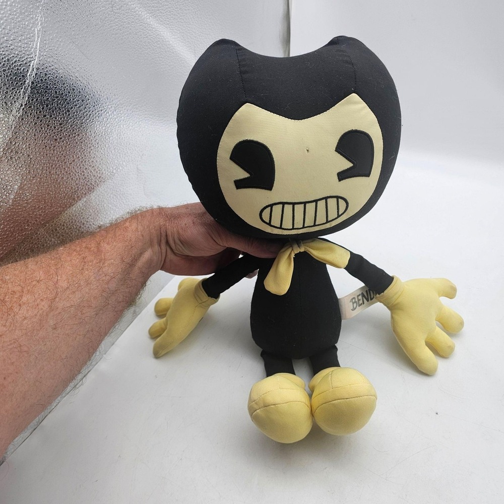 Bendy And The Ink Machine Bendy Plush Stuffed Toy 18" Black Yellow Washable